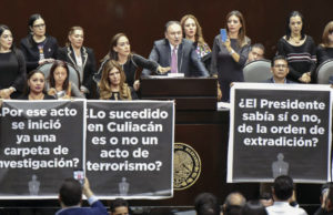 Panistas en la tribuna, en la comparecencia de Alfonso Durazo. Foto: Cuartoscuro