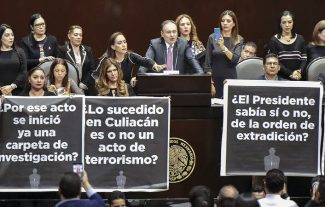 Panistas en la tribuna, en la comparecencia de Alfonso Durazo. Foto: Cuartoscuro