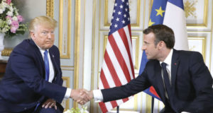 Los mandatarios de Estados Unidos (izq.) y Francia, en agosto pasado, en la Casa Blanca. Foto: Reuters