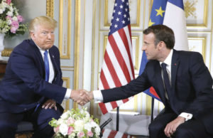Los mandatarios de Estados Unidos (izq.) y Francia, en agosto pasado, en la Casa Blanca. Foto: Reuters