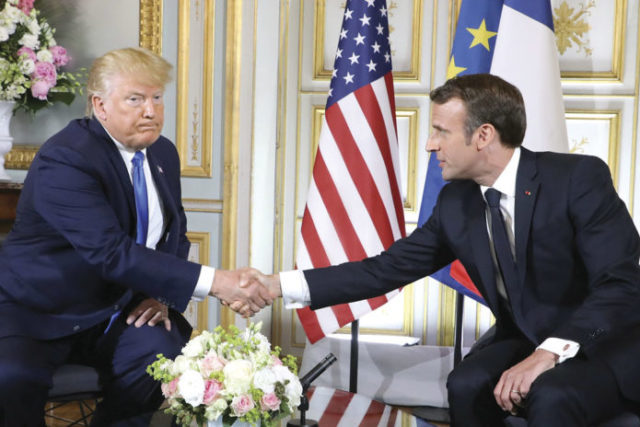Los mandatarios de Estados Unidos (izq.) y Francia, en agosto pasado, en la Casa Blanca. Foto: Reuters