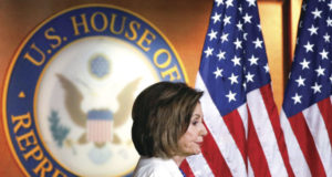 La jefa del Congreso estadounidense, ayer, en el Capitolio de Washington. Foto: Reuters