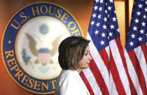 La jefa del Congreso estadounidense, ayer, en el Capitolio de Washington. Foto: Reuters